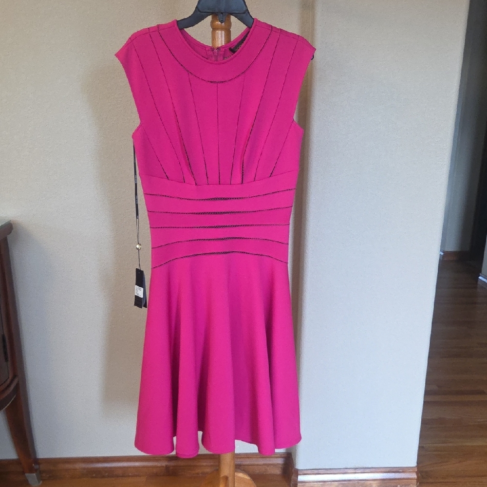 NWT Tadashi Shoji, Pink Sleeveless Dress, Medium